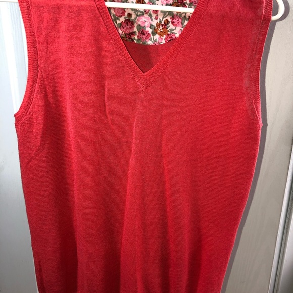 NEW, Biline lady’s red orange linen cotton vest. L - Picture 3 of 8